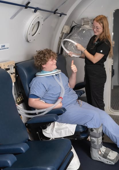 Hyperbaric oxygen therapy patient care